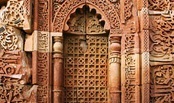 Arabic script around the small side door to Humayun's Tomb, Delhi, India